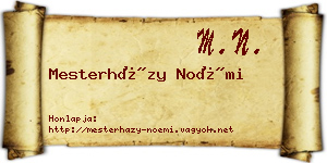 Mesterházy Noémi névjegykártya