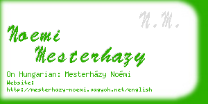 noemi mesterhazy business card