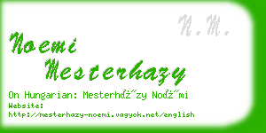 noemi mesterhazy business card